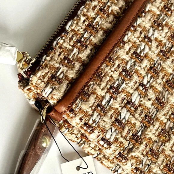 🍒NWT Talbots Metallic Boucle Double Gusset Wristlet - Picture 4 of 12